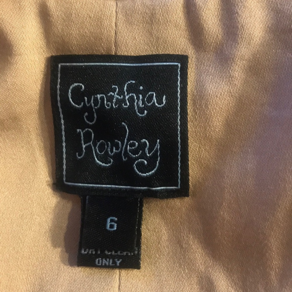 CYNTHIA ROWLEY sz6 cutout spring blazer jacket - Picture 5 of 5